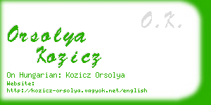 orsolya kozicz business card